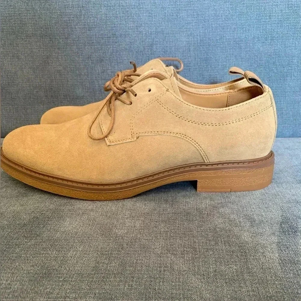 Men’s Madden NYC Taupe Suede Terry Lace Up Professional Dress Up Shoes Size 9.5